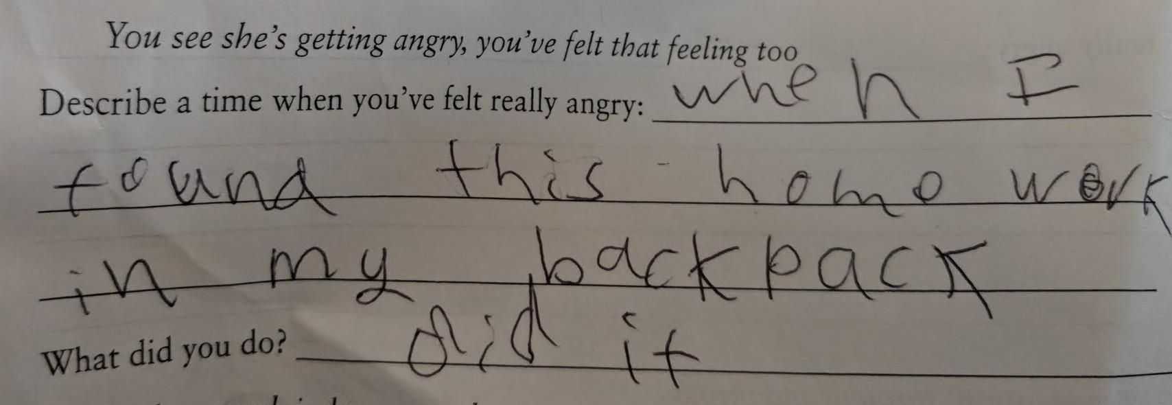 Honesty in my son's homework