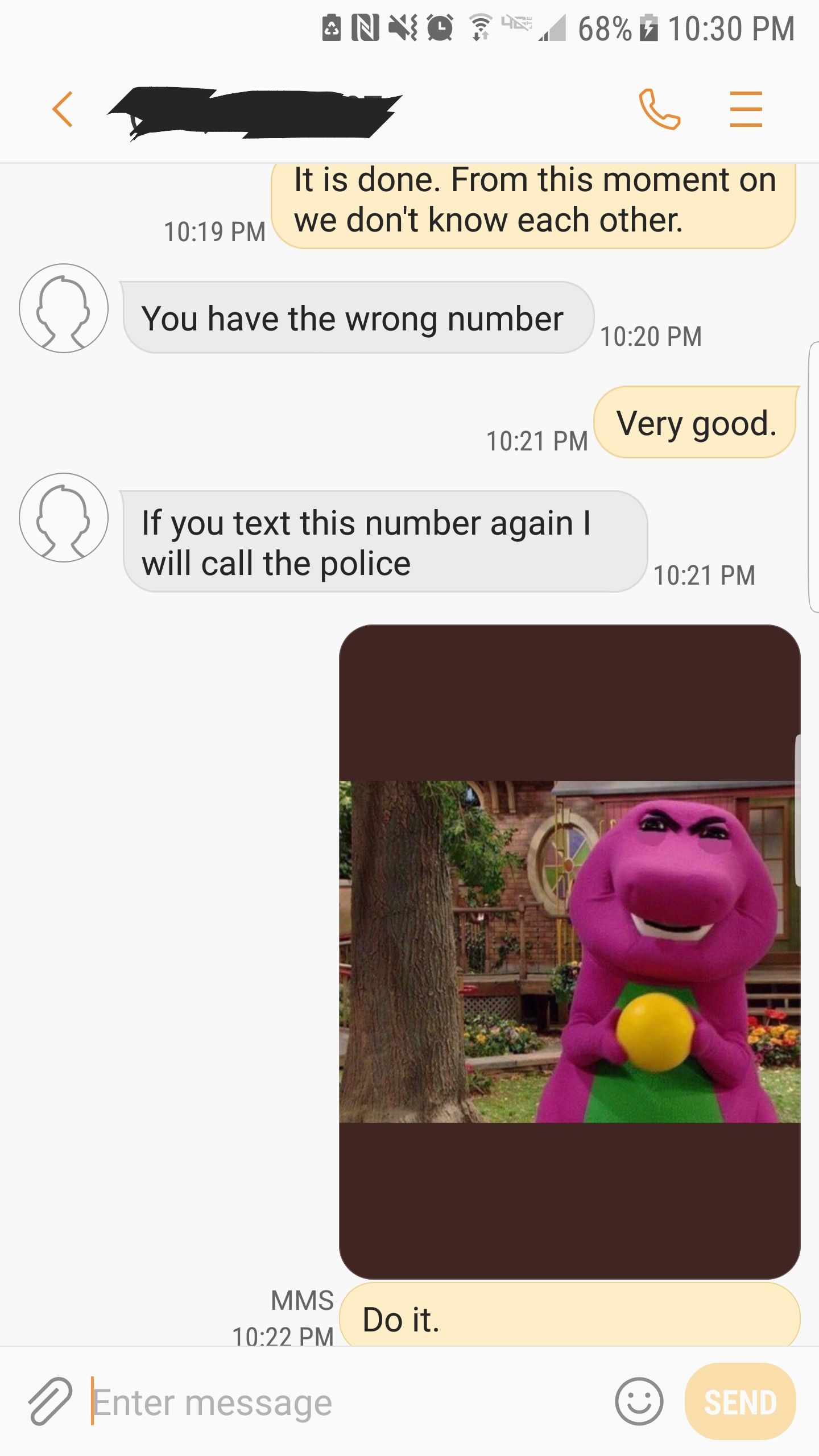 Barney is the best intimidation