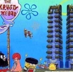 This is how 9/11 is celebrated in Bikini Bottom