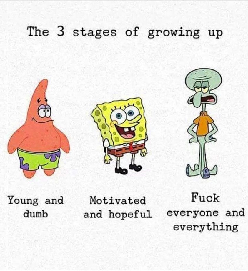 The 3 stages of growing up