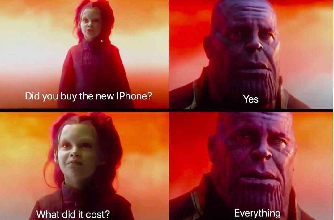 The cost of new iPhone
