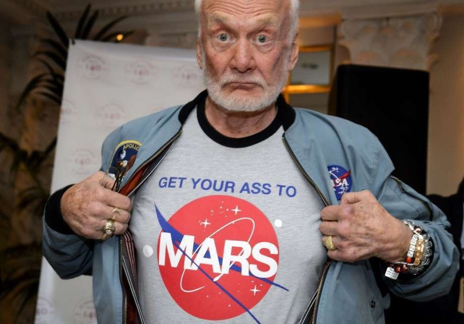 Buzz Aldrin is ready for another trip.