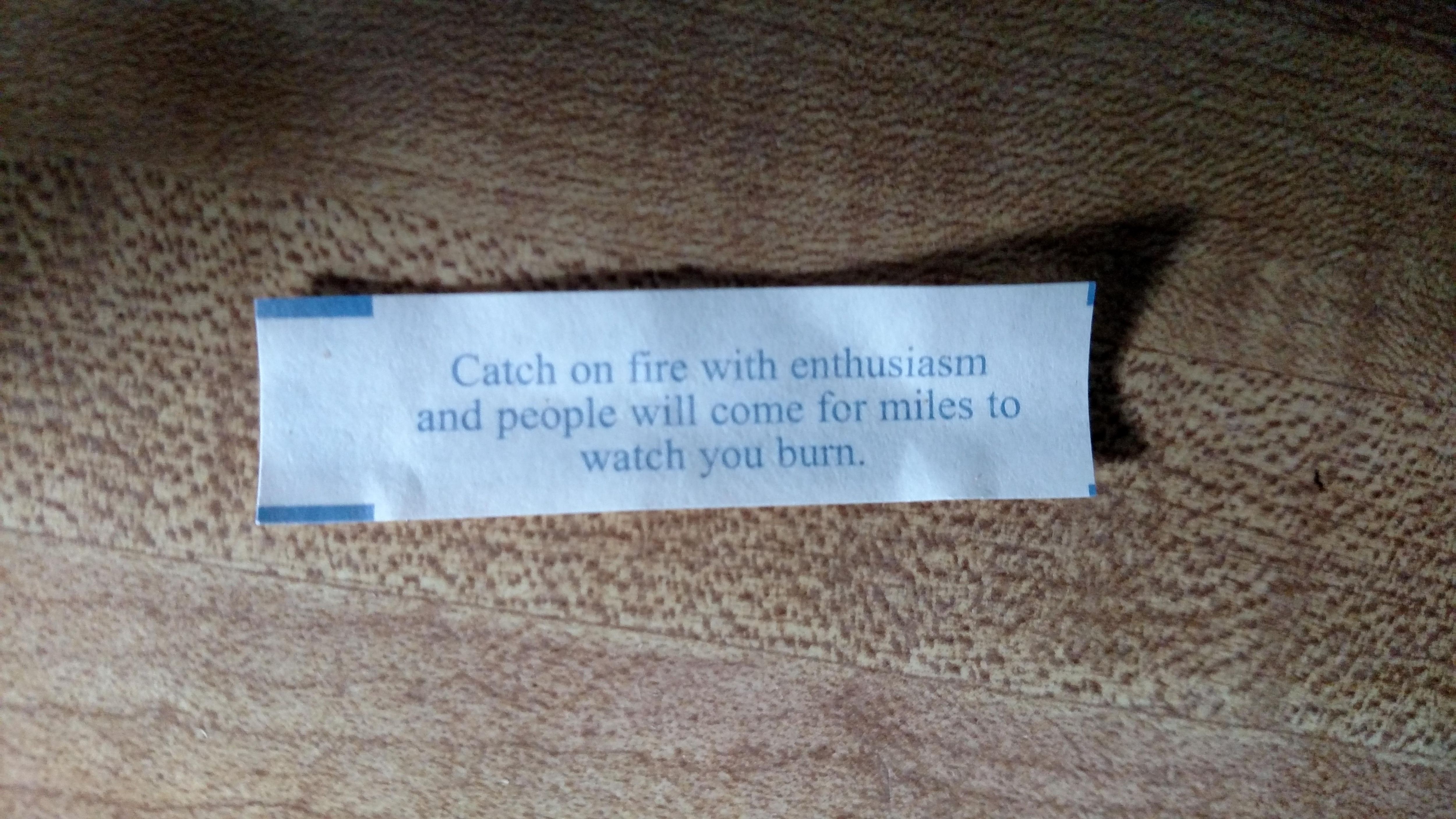 The deepest fortune cookie I've ever received.