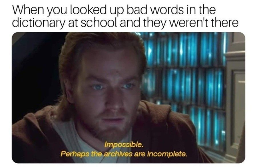 Where's all the frickin' words?