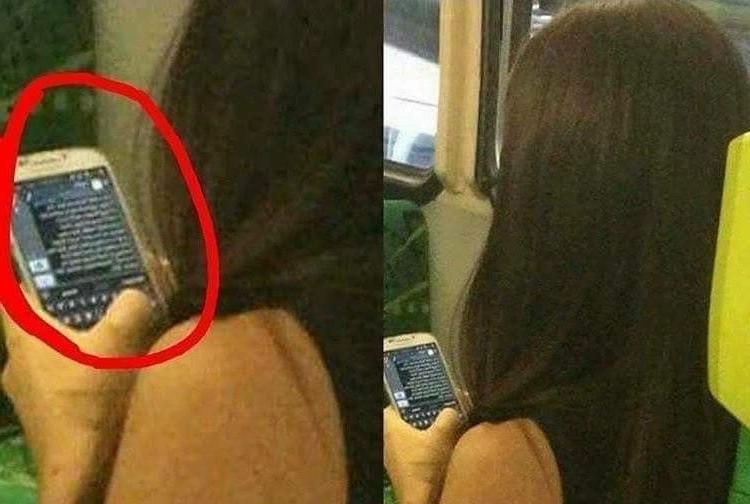 Whoever she's texting, that dude is in trouble.