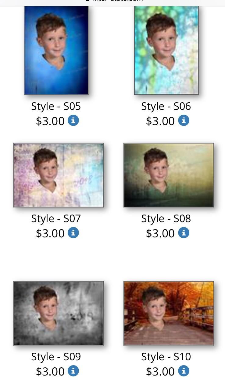 We got the proofs for my son’s school pictures today.