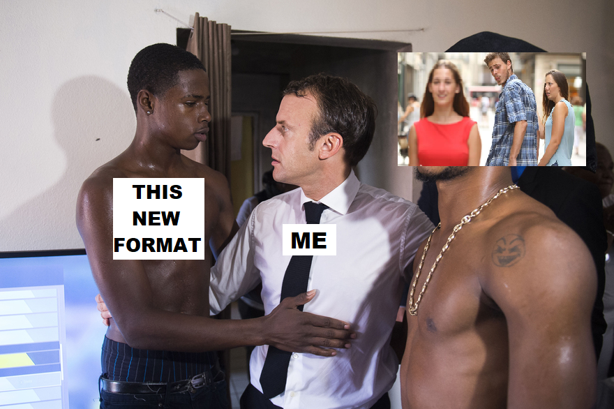 French president making memes in the Antilles