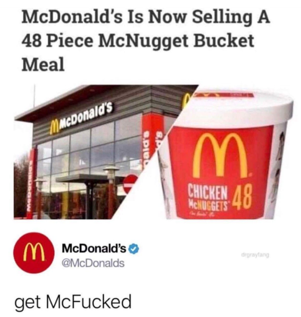 Bucket is the standard measurment for chicken