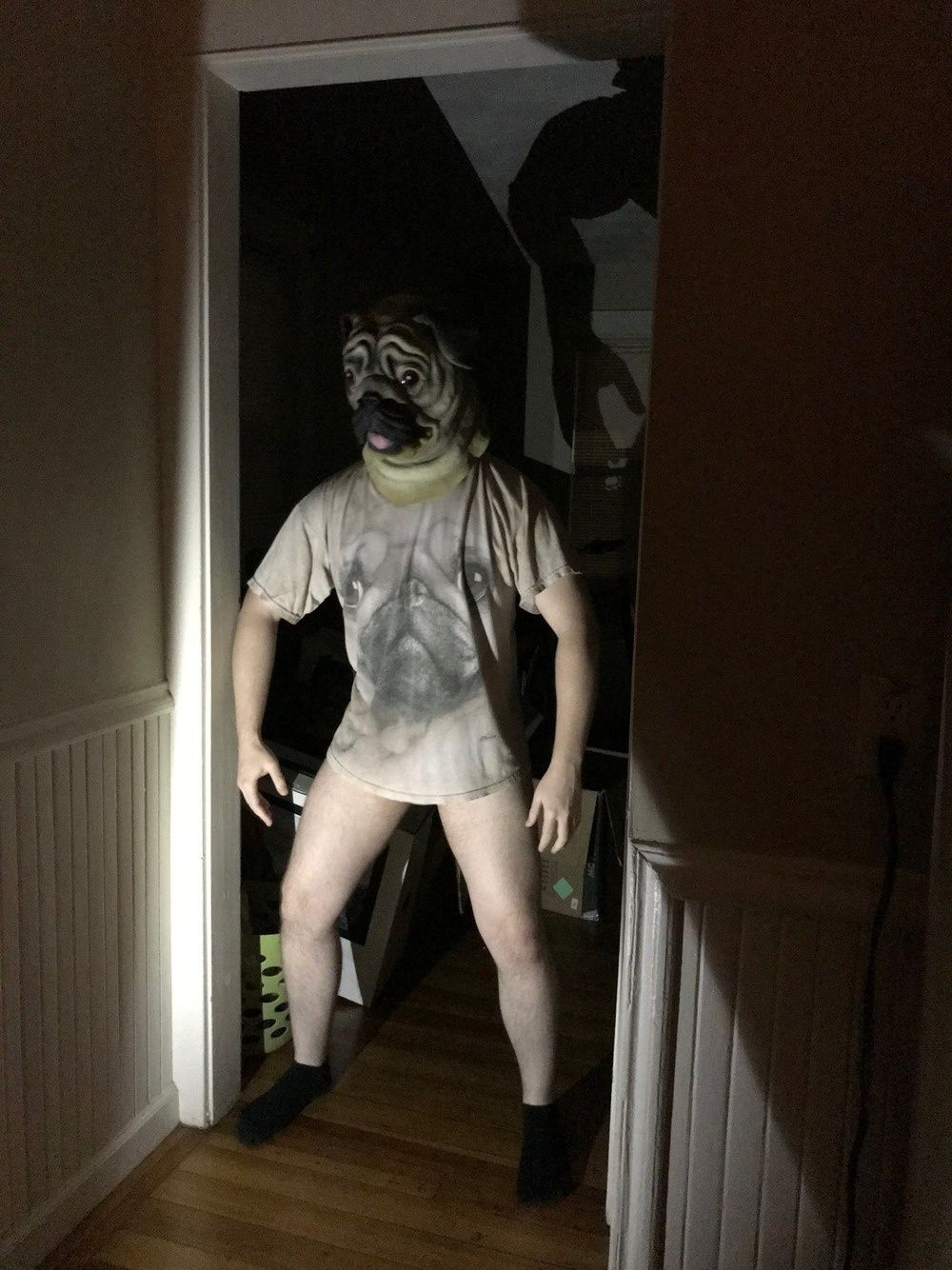 Mom said it's my turn to be the spooky monster