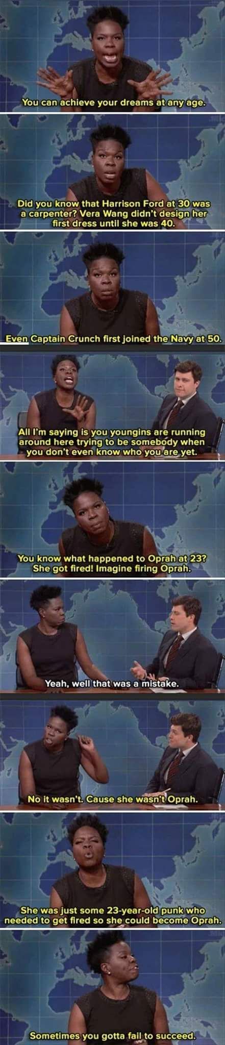 Oprah was a punk.