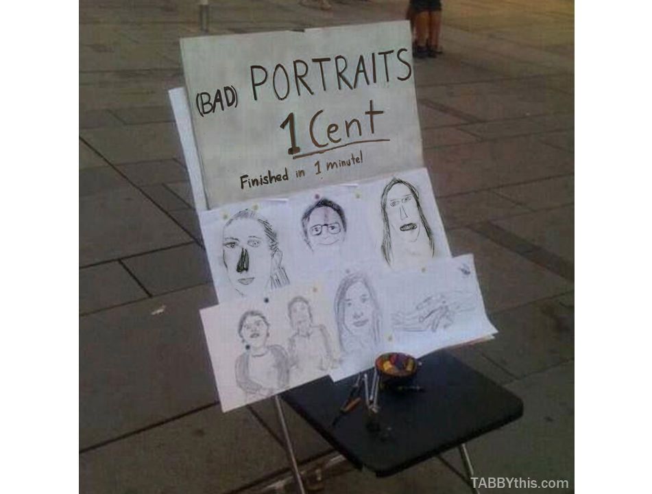 Bad portraits 1 cent