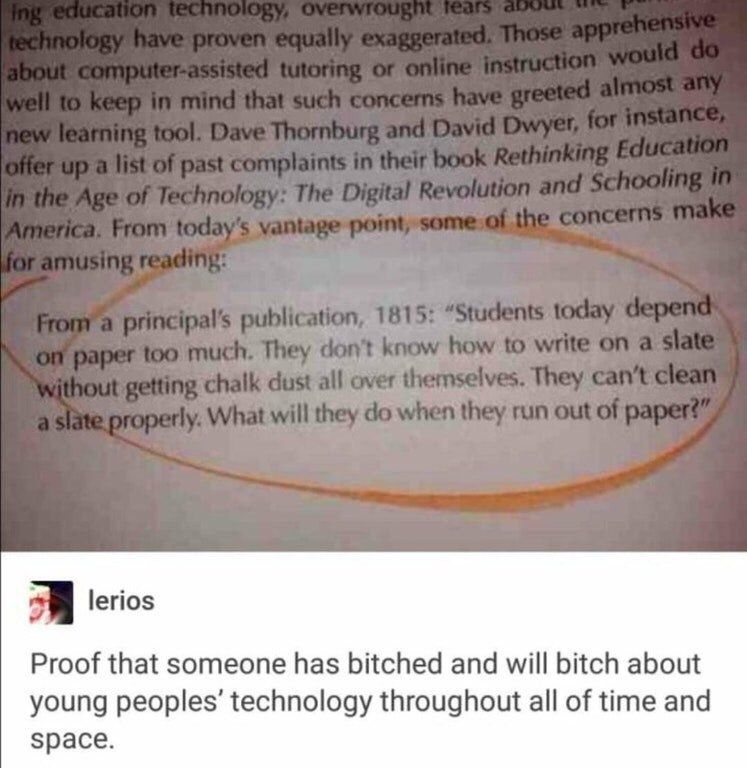 Same scenario, different technology
