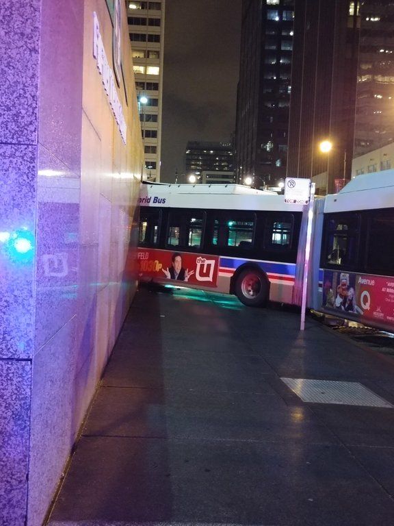 The Seinfeld ad on a bus that crashed into the Sears Tower last night was too perfect