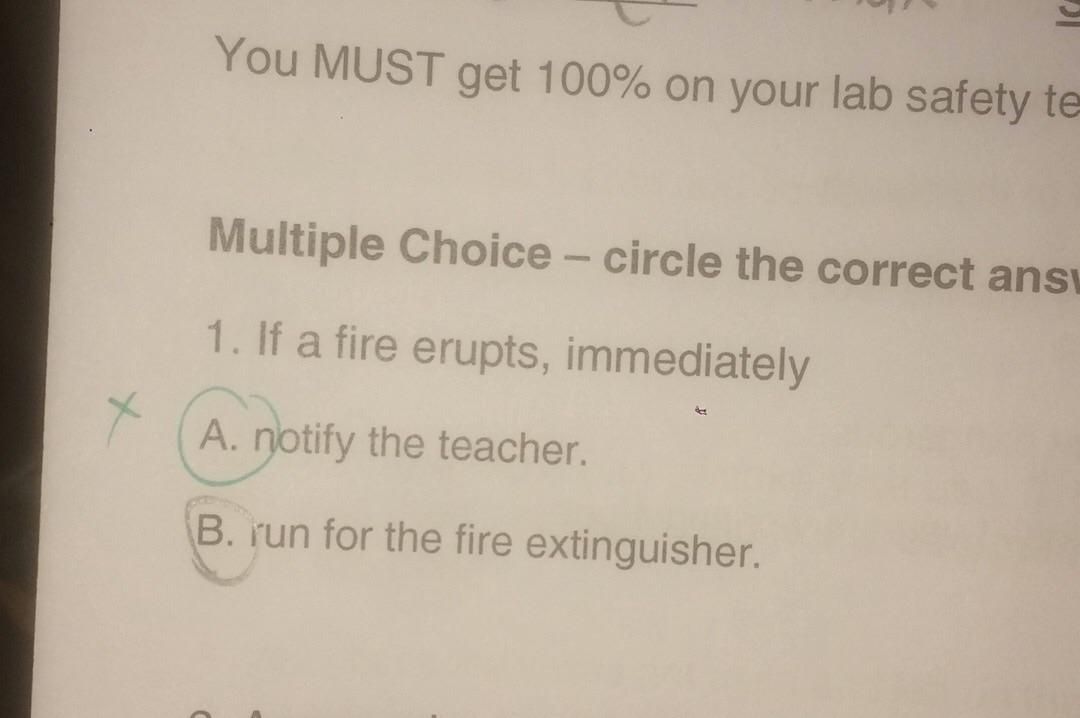 So I failed my test today because of this question...