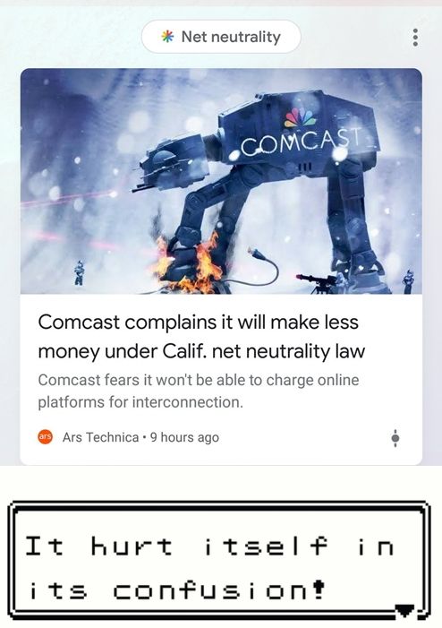 Yes, Comcast, that's kinda how that whole thing works.