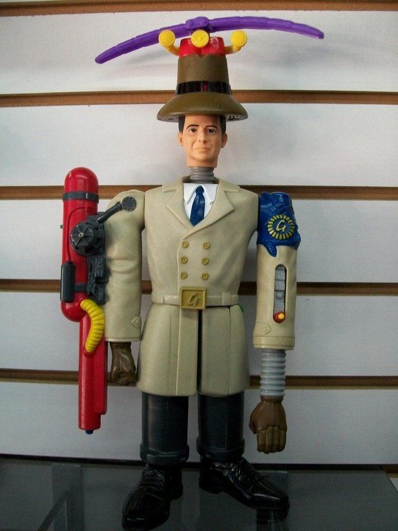 In 1999 McDonalds released an Inspector Gadget action figure, with each body part being a separate toy to collect. This is what the final product looked like