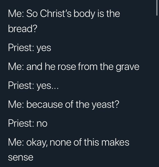 He was a carpenter, not a baker