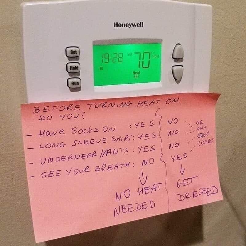 Rules of the thermostat