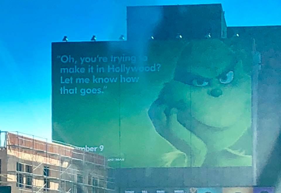 Billboard in Hollywood is crushing everyone's dreams