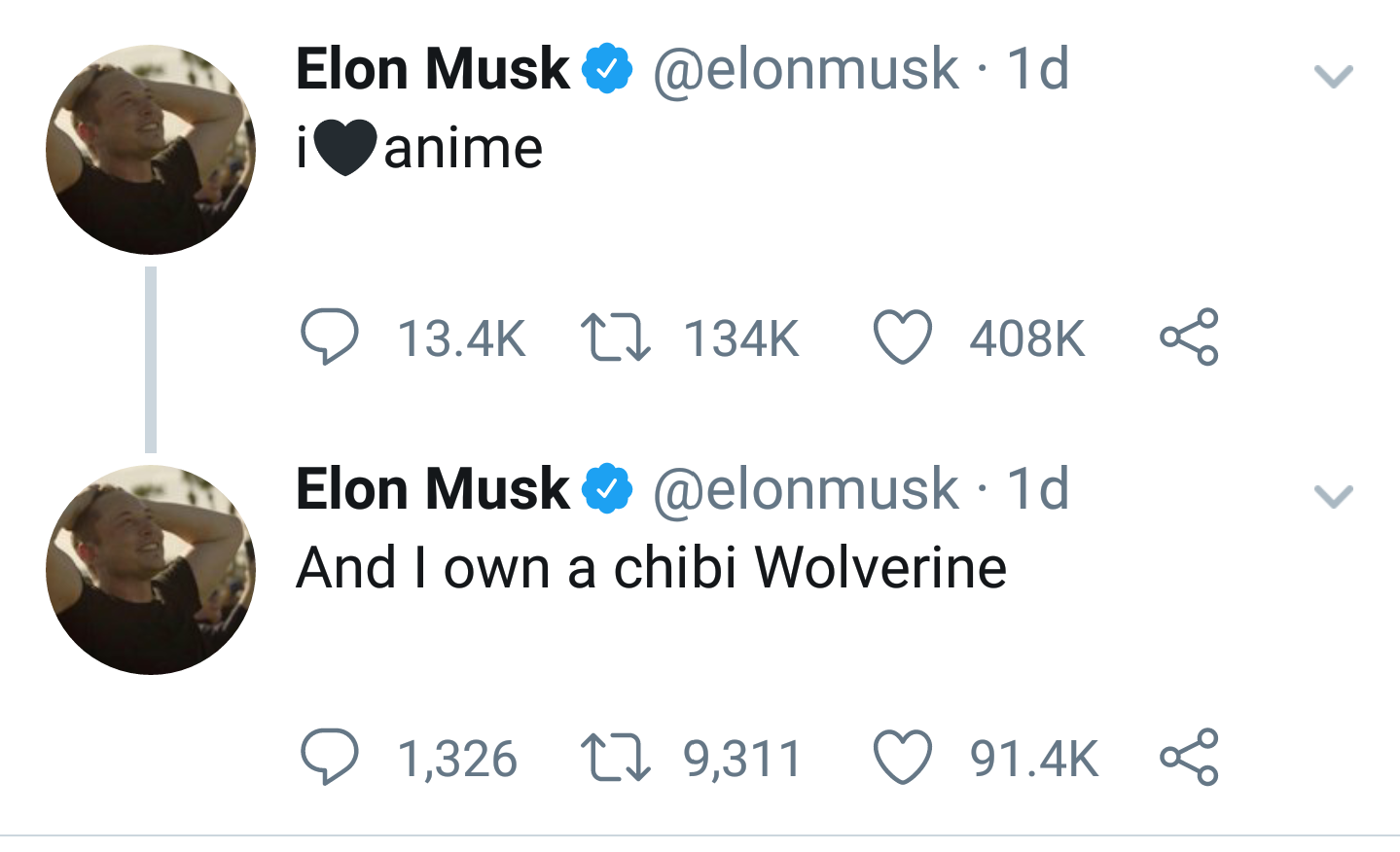 Elon musk is a weeb