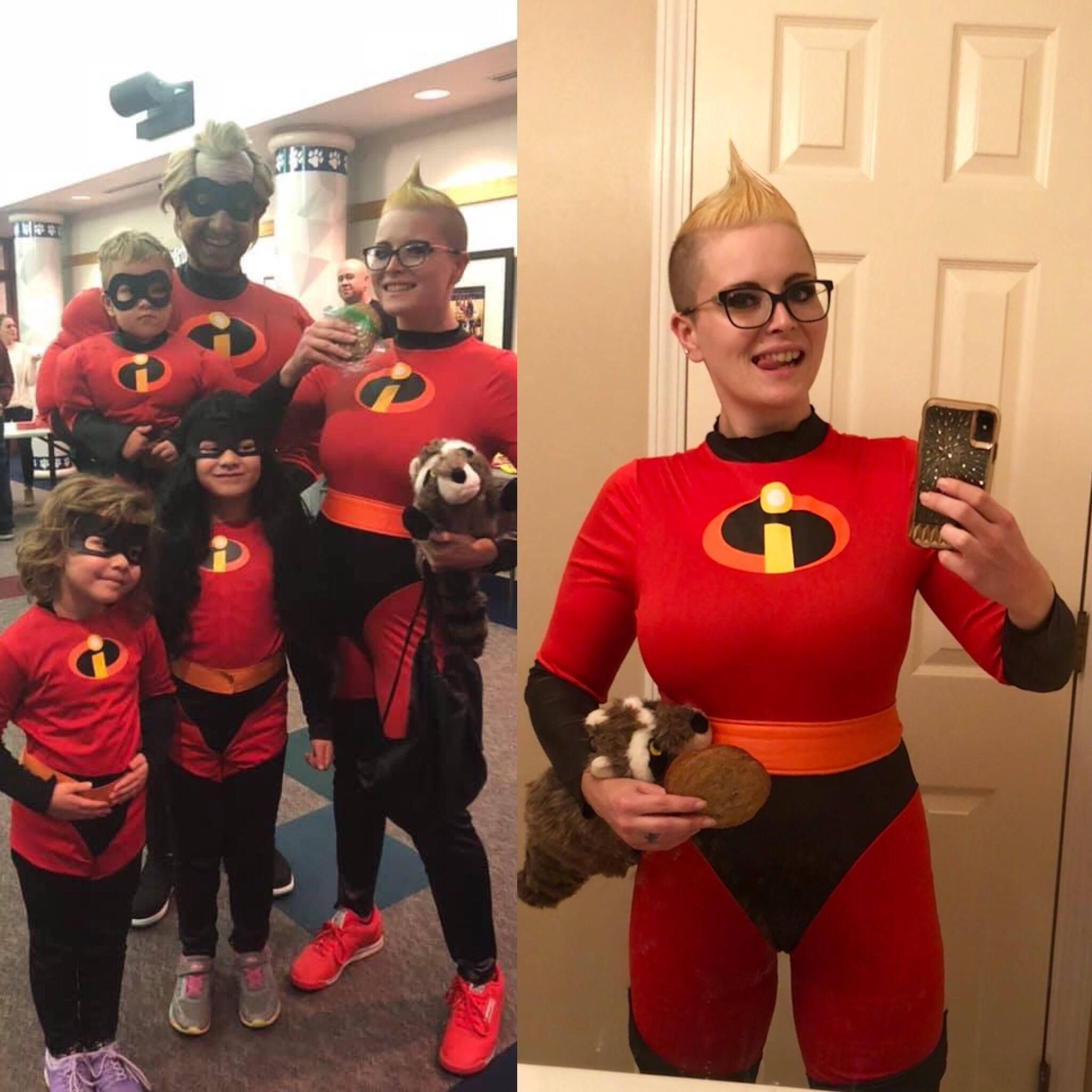 Kids called dibs on their favorite supers, so I embraced the roll of Baby Jack Jack the best I could.