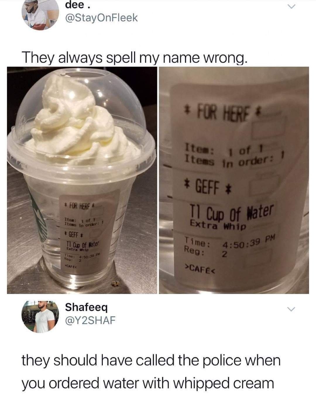 Name is always wrong...