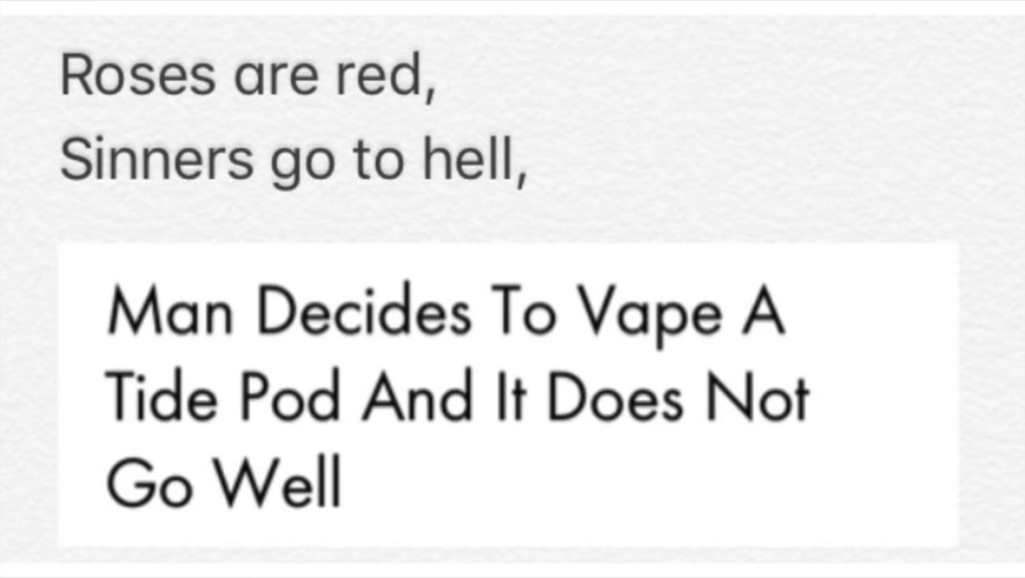 You ever just hit peak dumbass?
