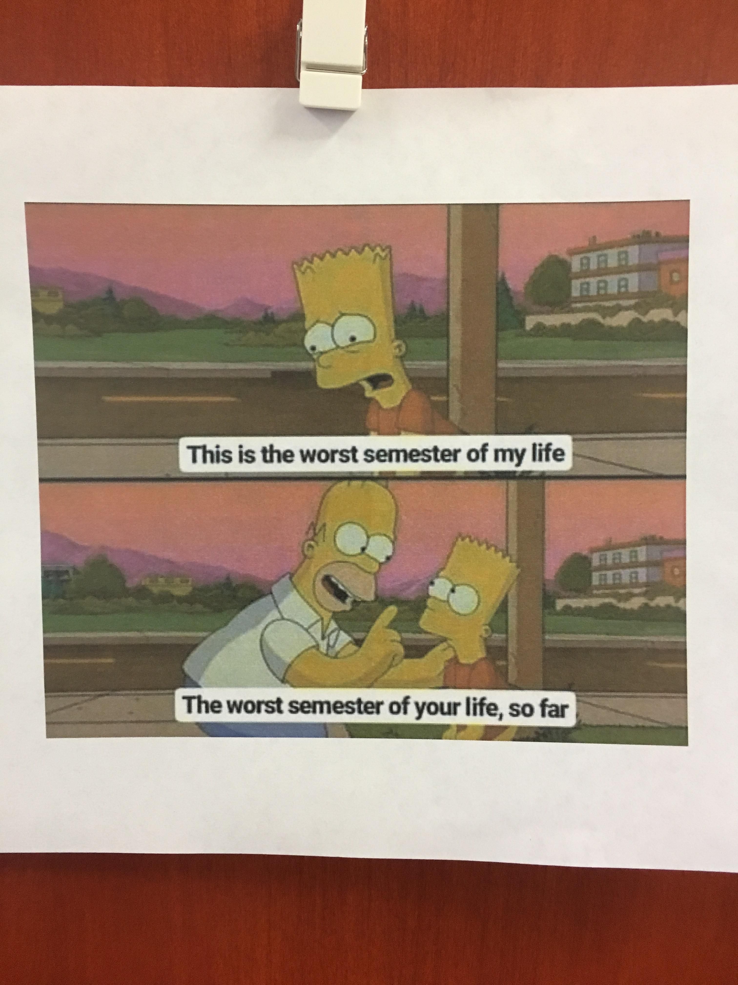 One of my med school professors printed this and put it on his door after a tough exam