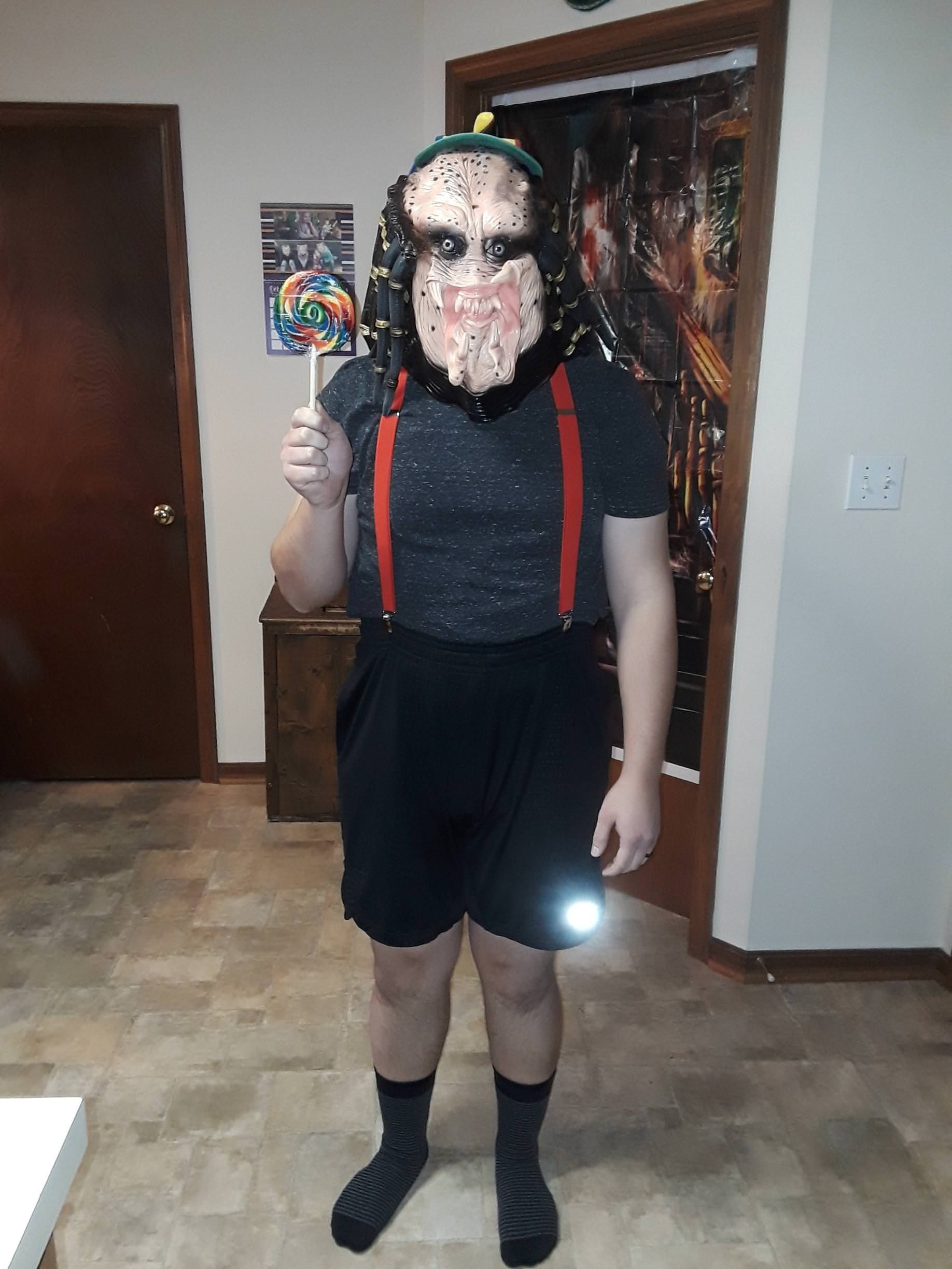 Dressed up as a child predator for a Halloween party