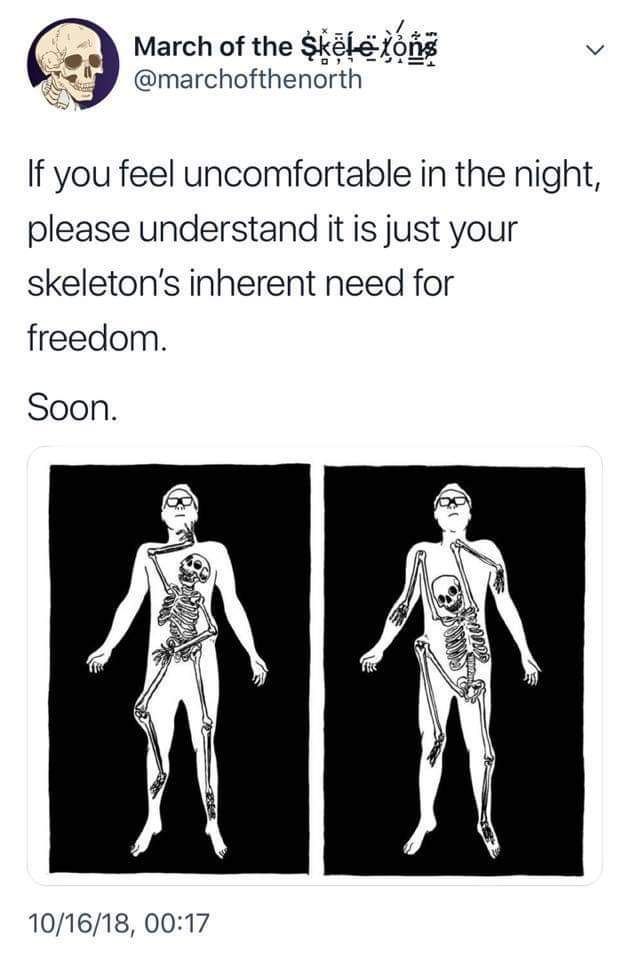 The discomfort grows stronger each night