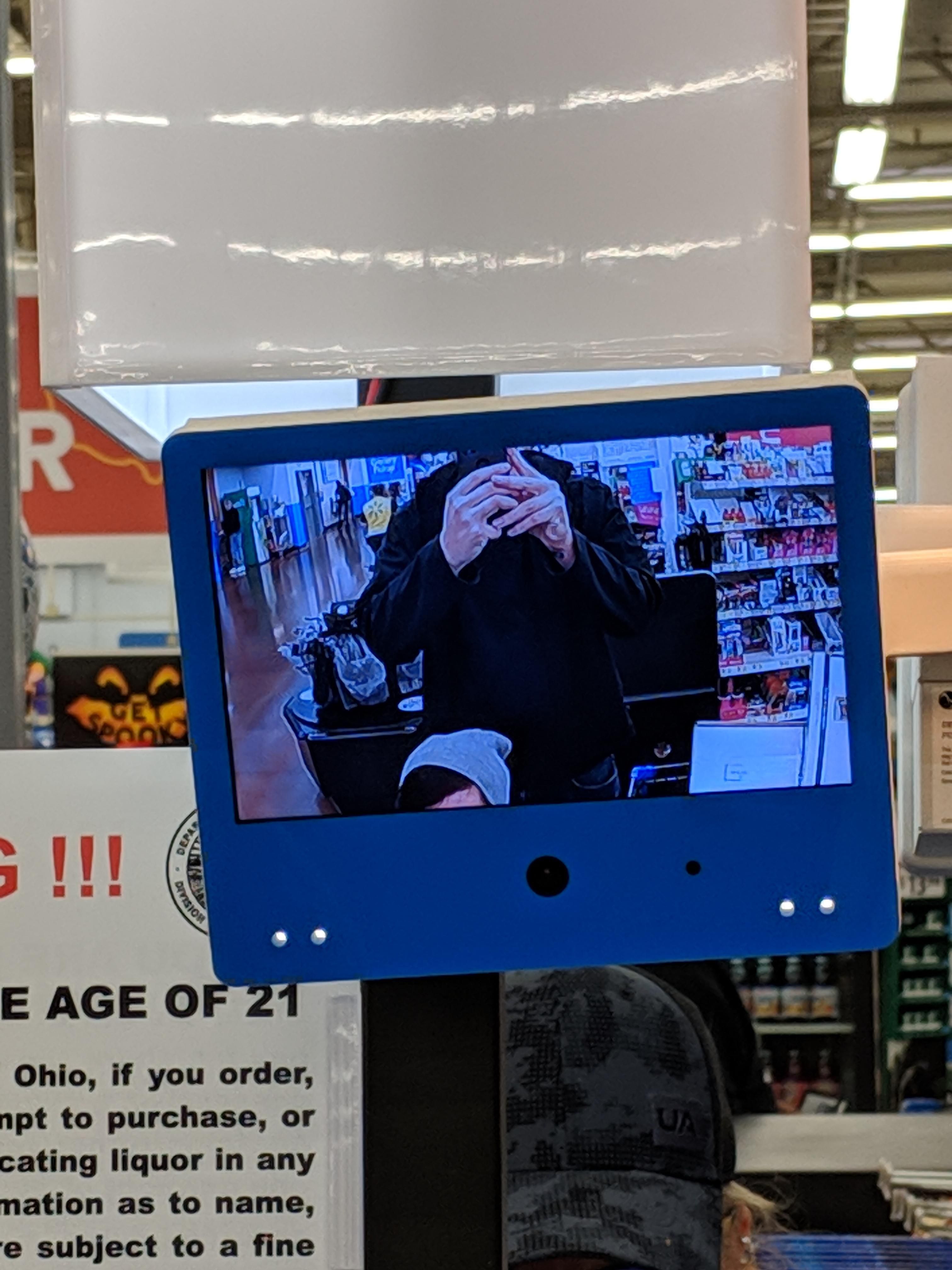 My girlfriend is too short for the Walmart self scan cameras and I'm too tall for them