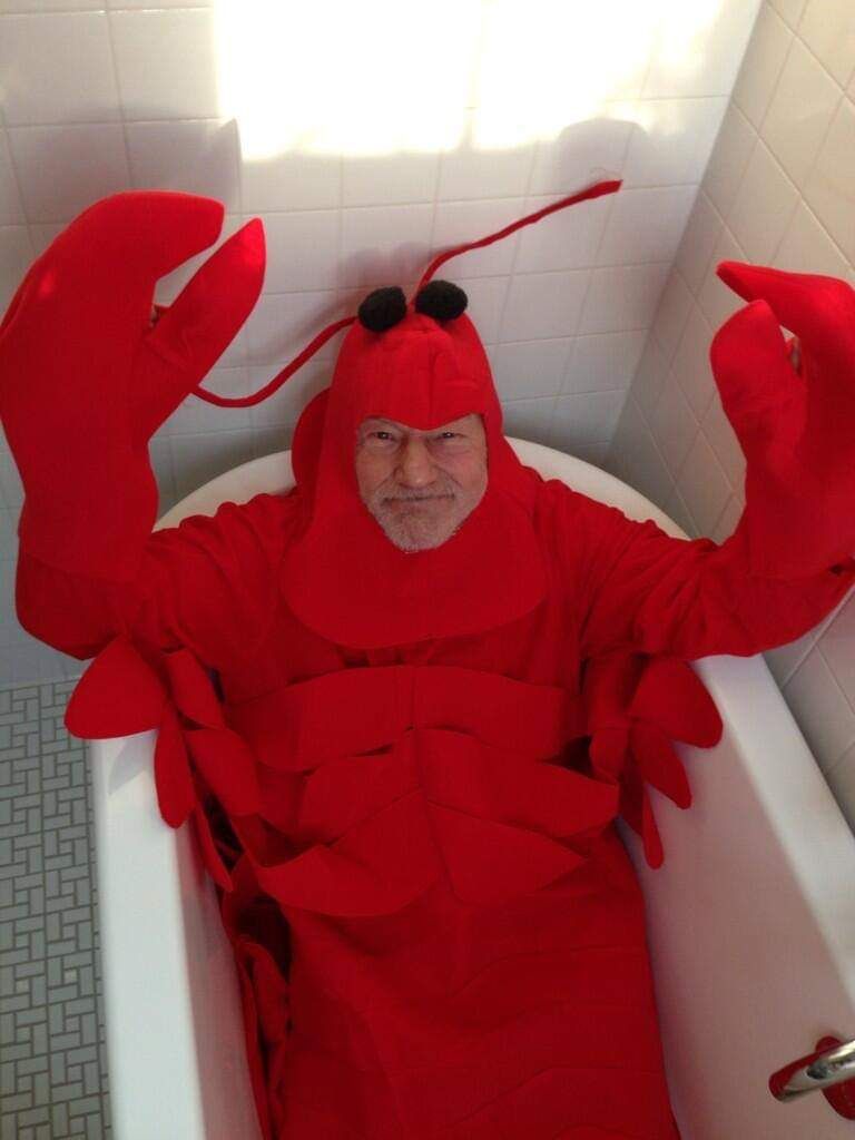 Never forget Patrick Stewart dressed as a lobster.