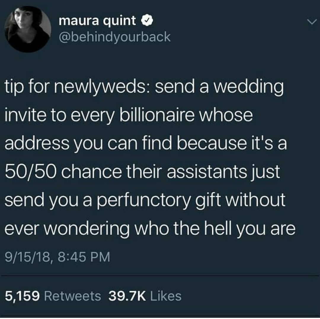 Tip for newlyweds