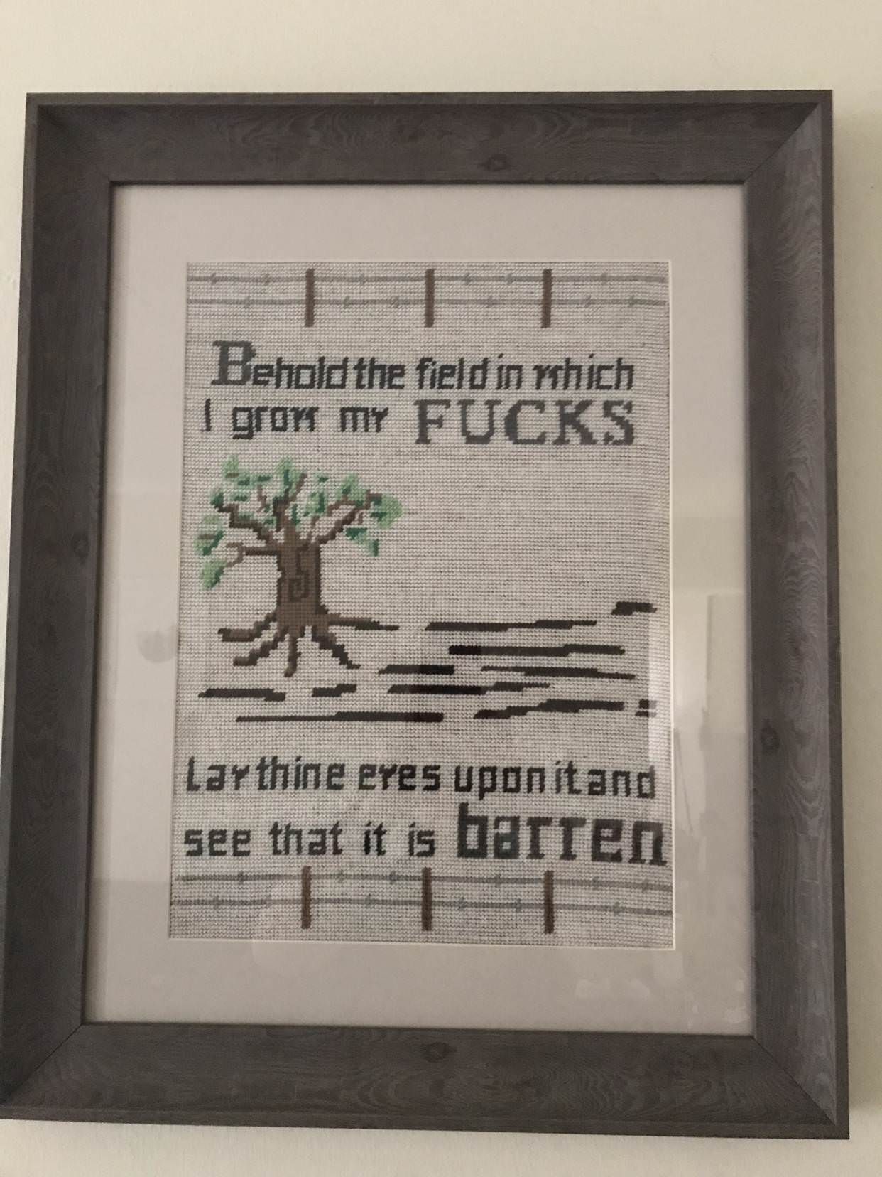 Got my mom to stitch this for me after seeing it here a while back