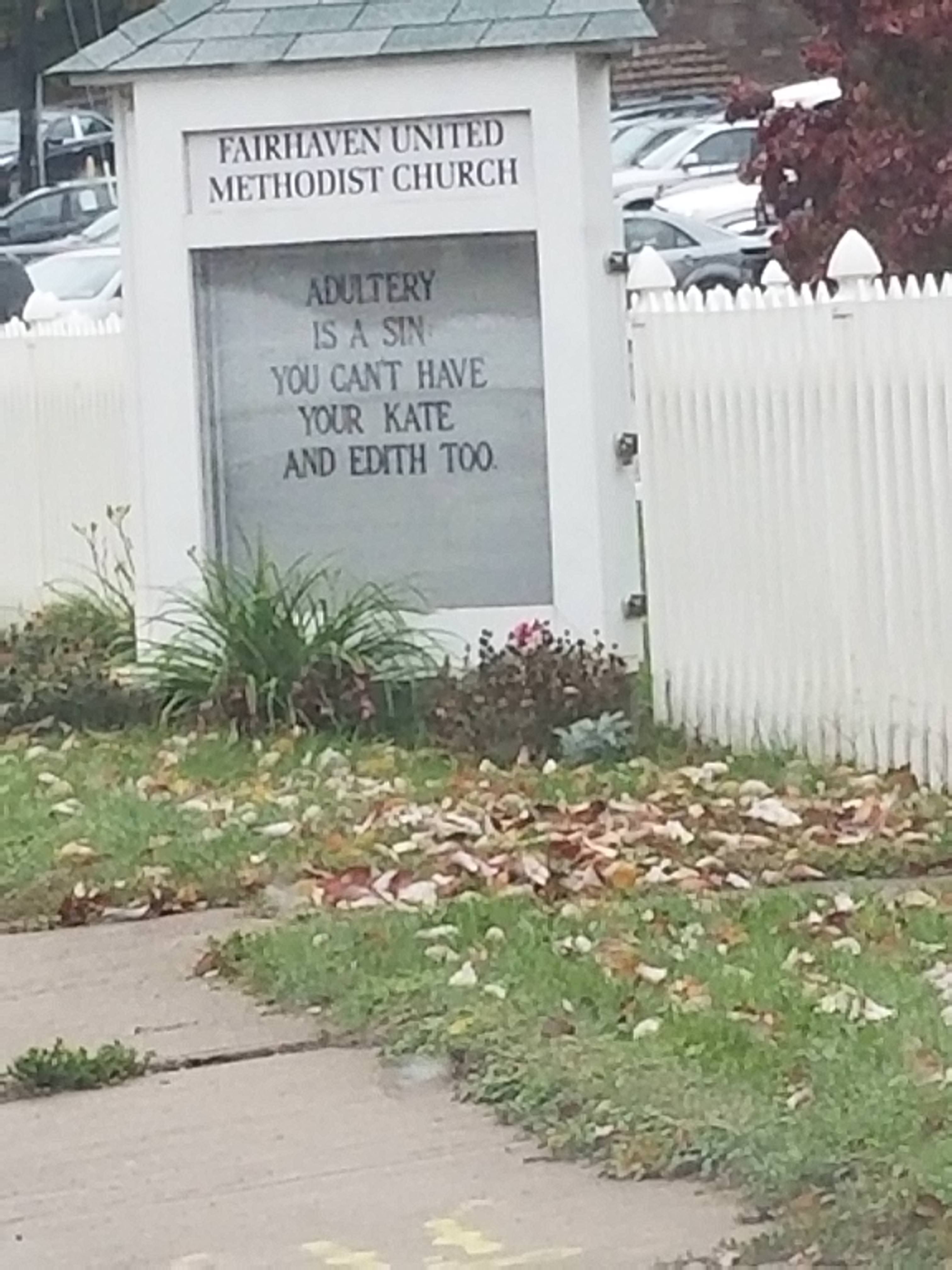 Well played United Methodist Church, well played...