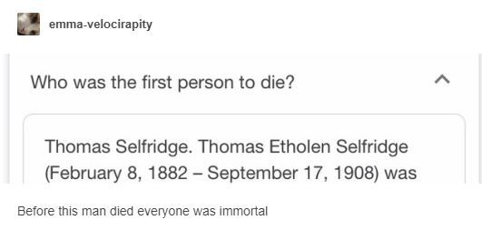 Our savior Thomas Selfridge