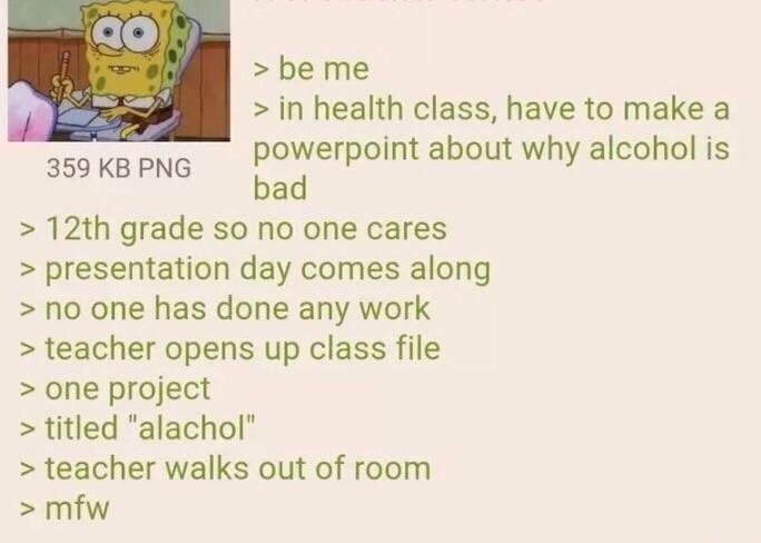 Anon in health class