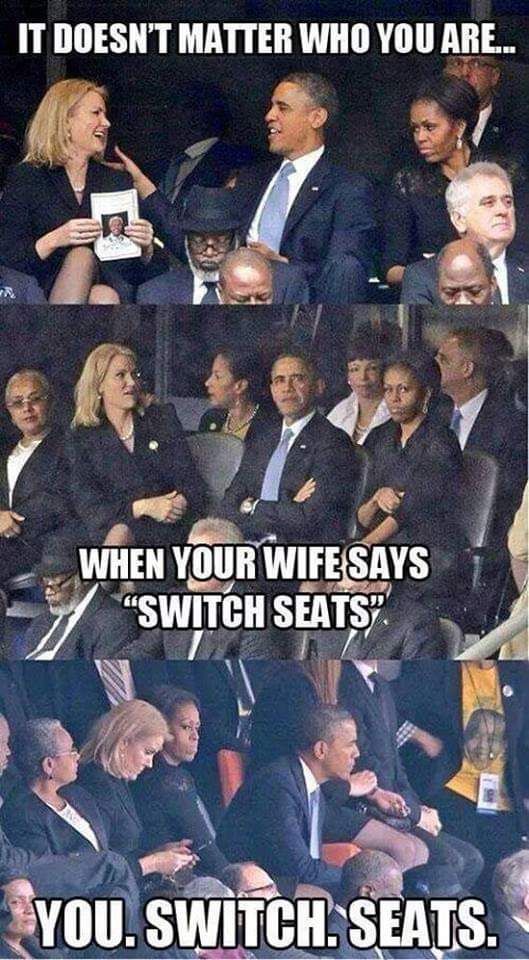 No matter who u are do as the wife says