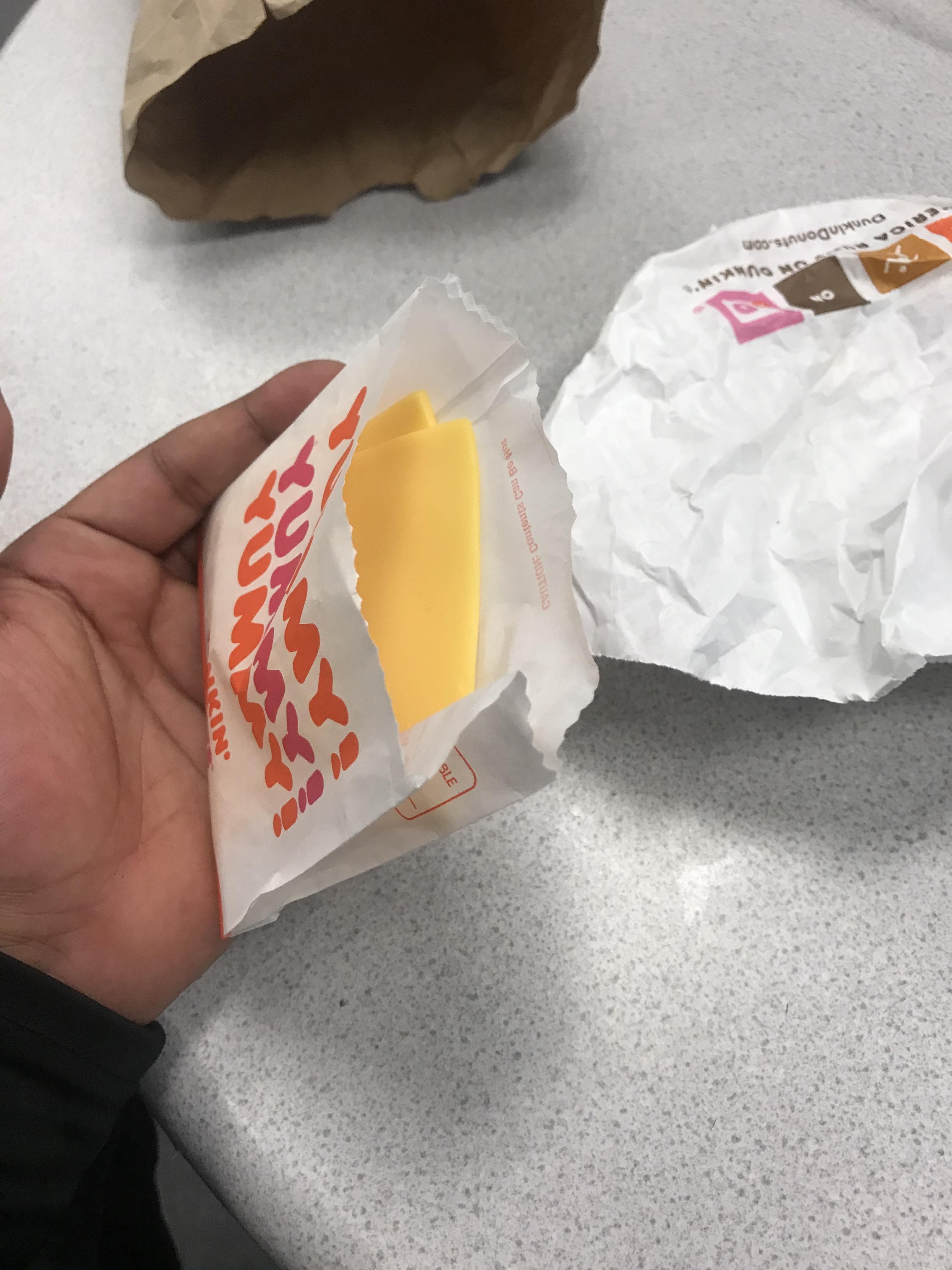 When I asked for extra cheese, this isn't what I meant Dunkin.