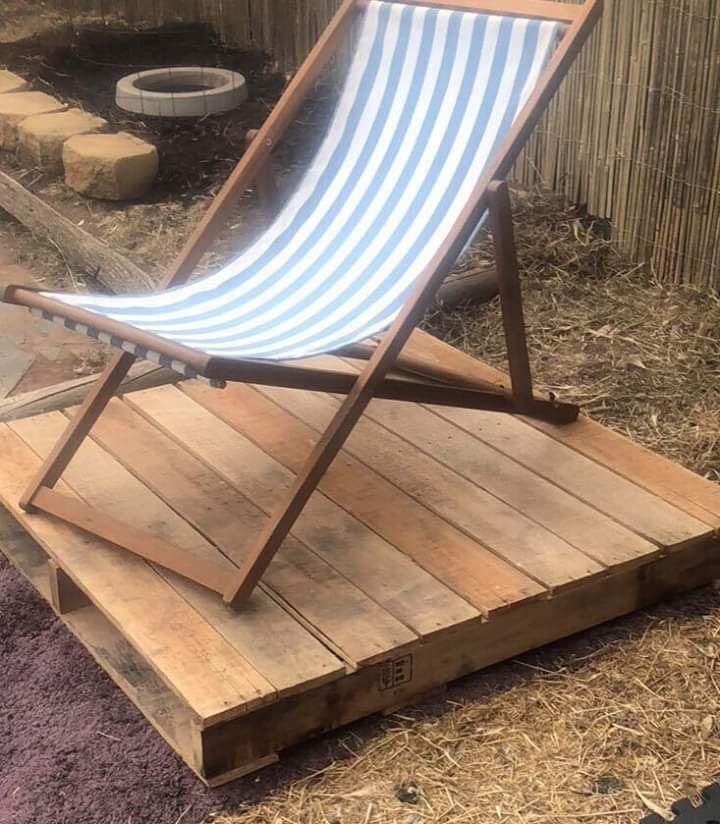 So the wife wanted a deck for her sun chair.