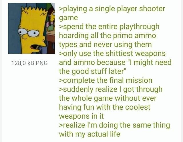 Anon saves up