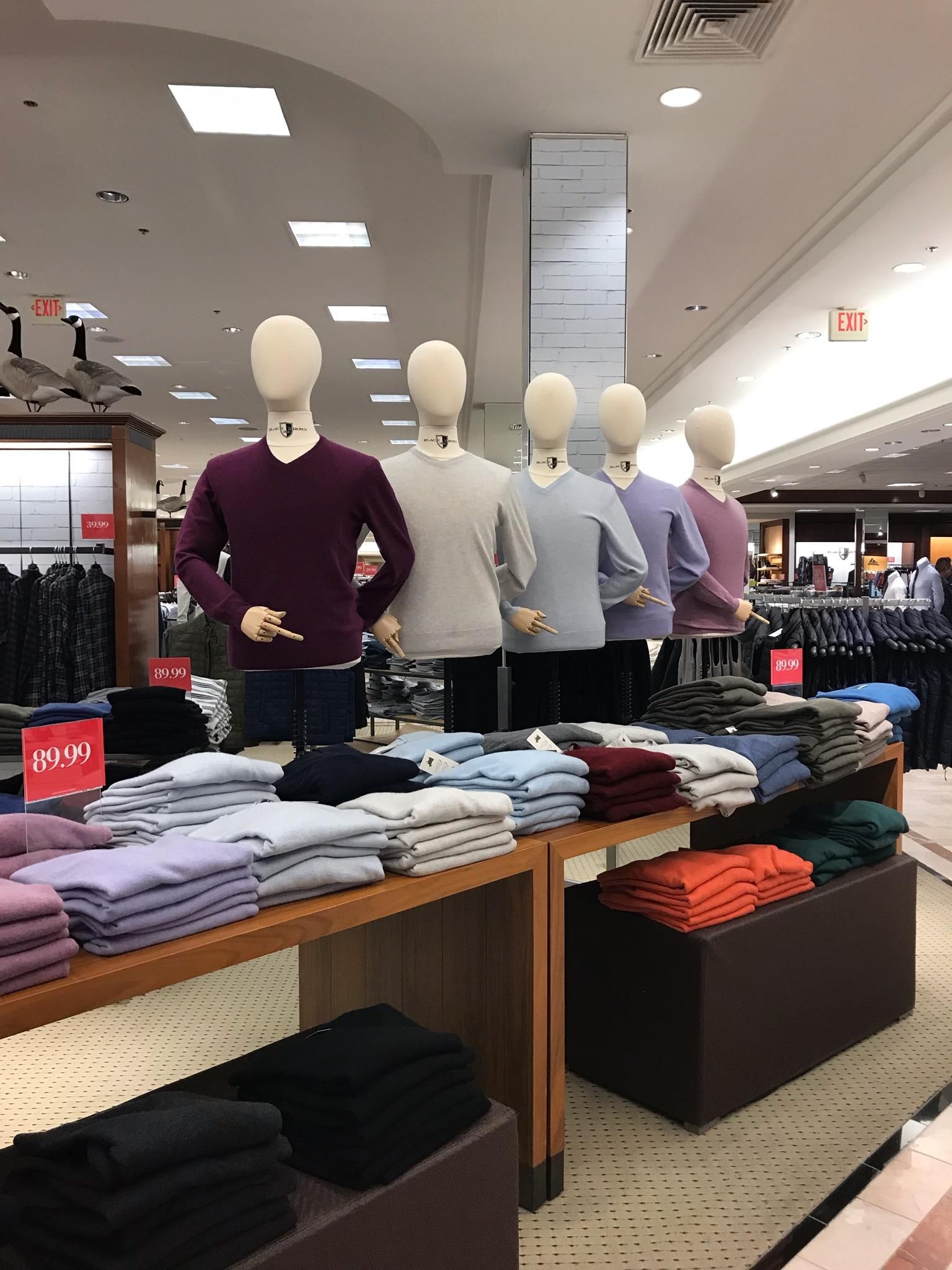 Dad sent me a picture of him "having fun in Lord & Taylor" while Mom shops