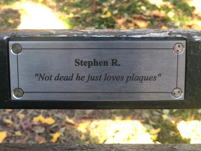 My friend Stephen replaced a plaque in Central Park.