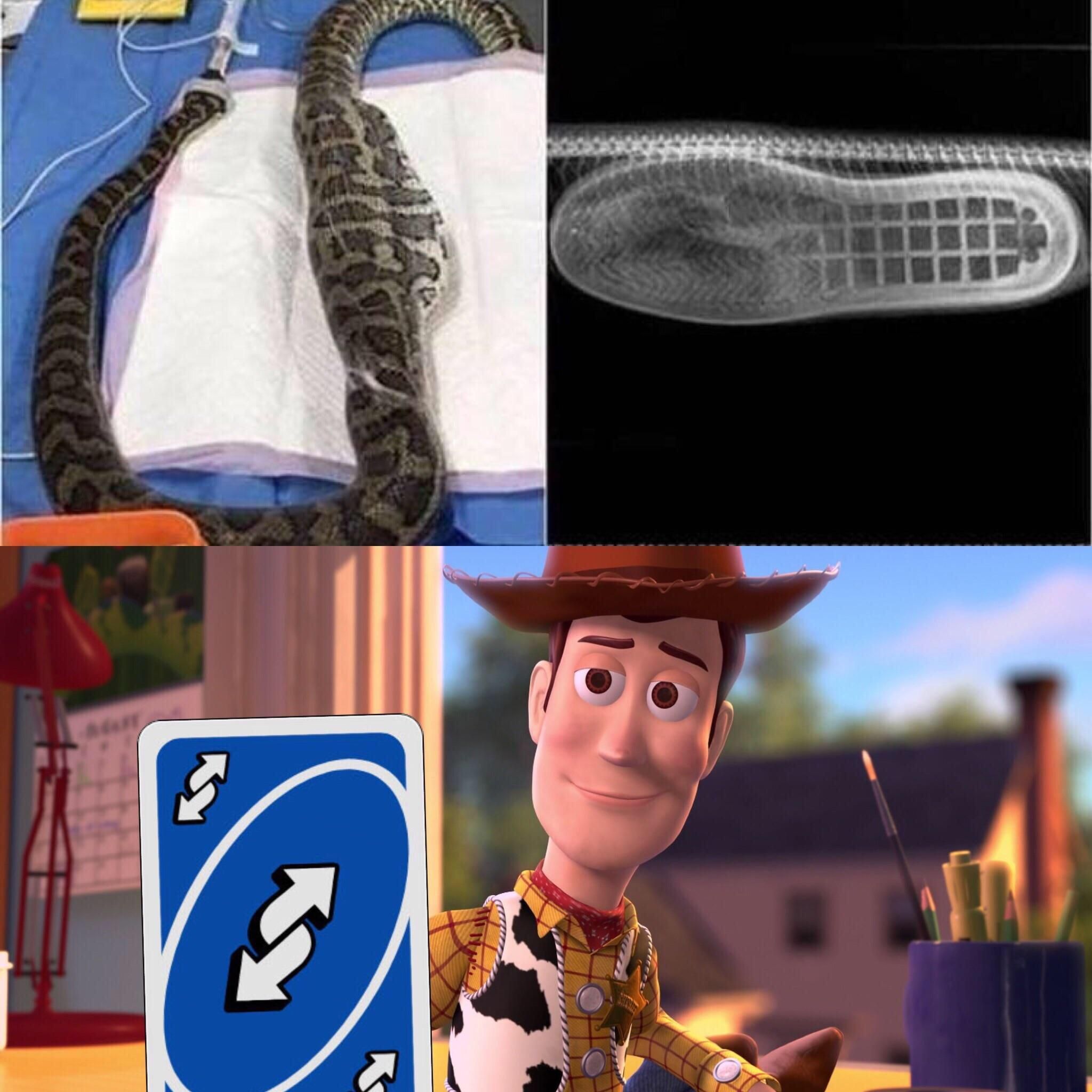 There’s a boot in my snake