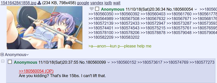 Anon goes to the gym