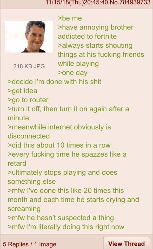 Anon messes with his brother