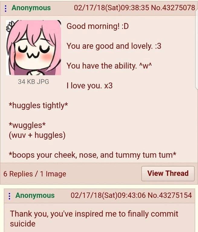 Anon gets motivated
