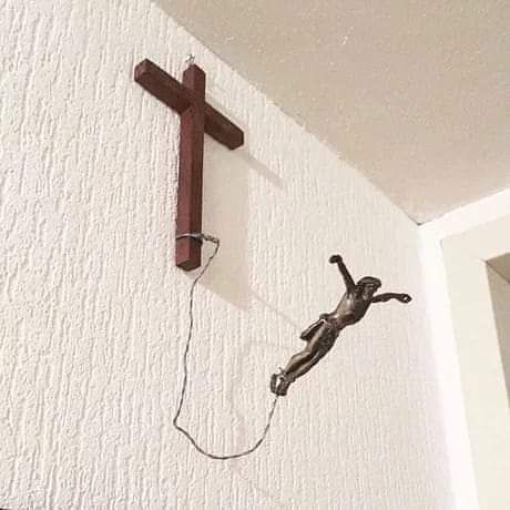 He bungee jumped for our sins