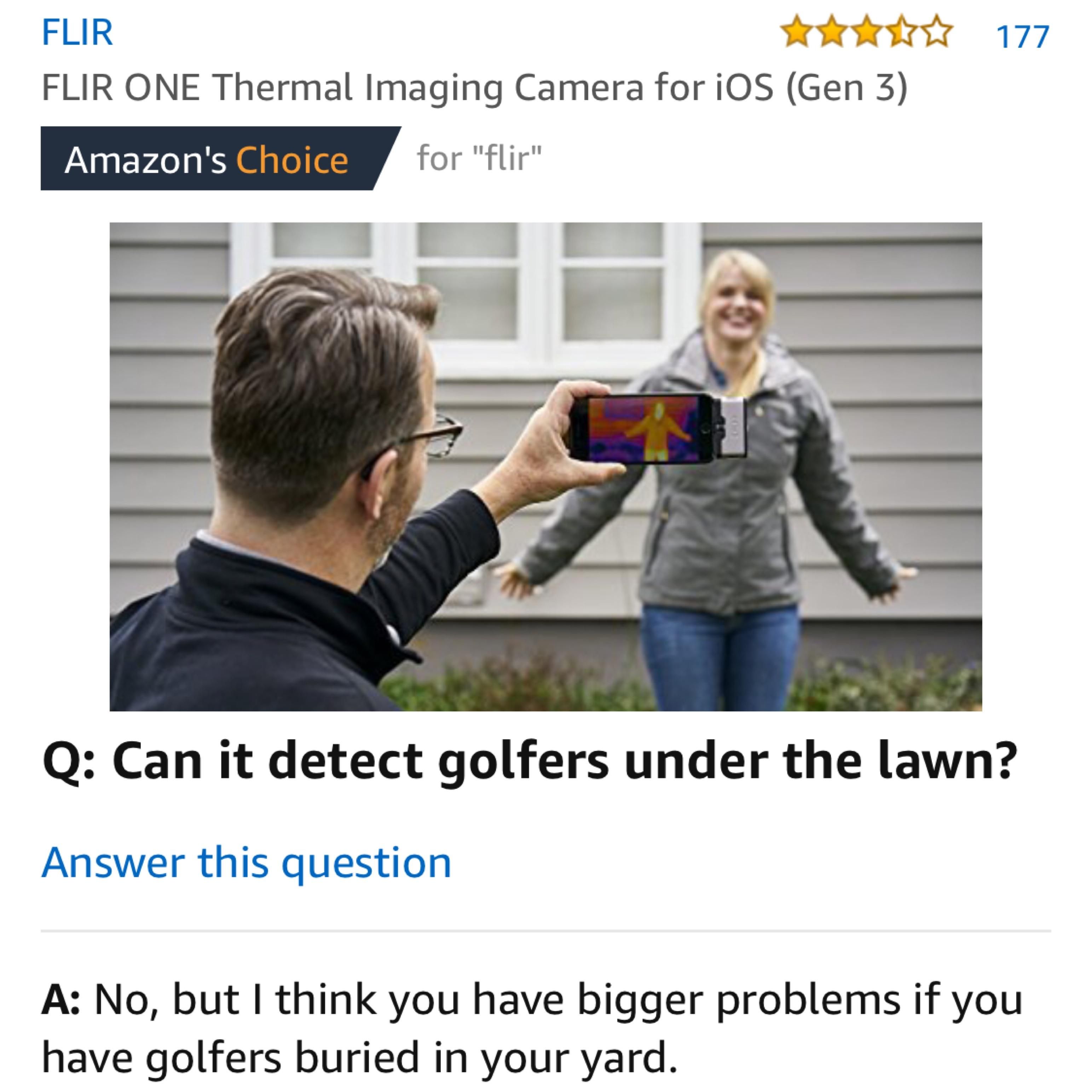 I came across an odd question on Amazon.