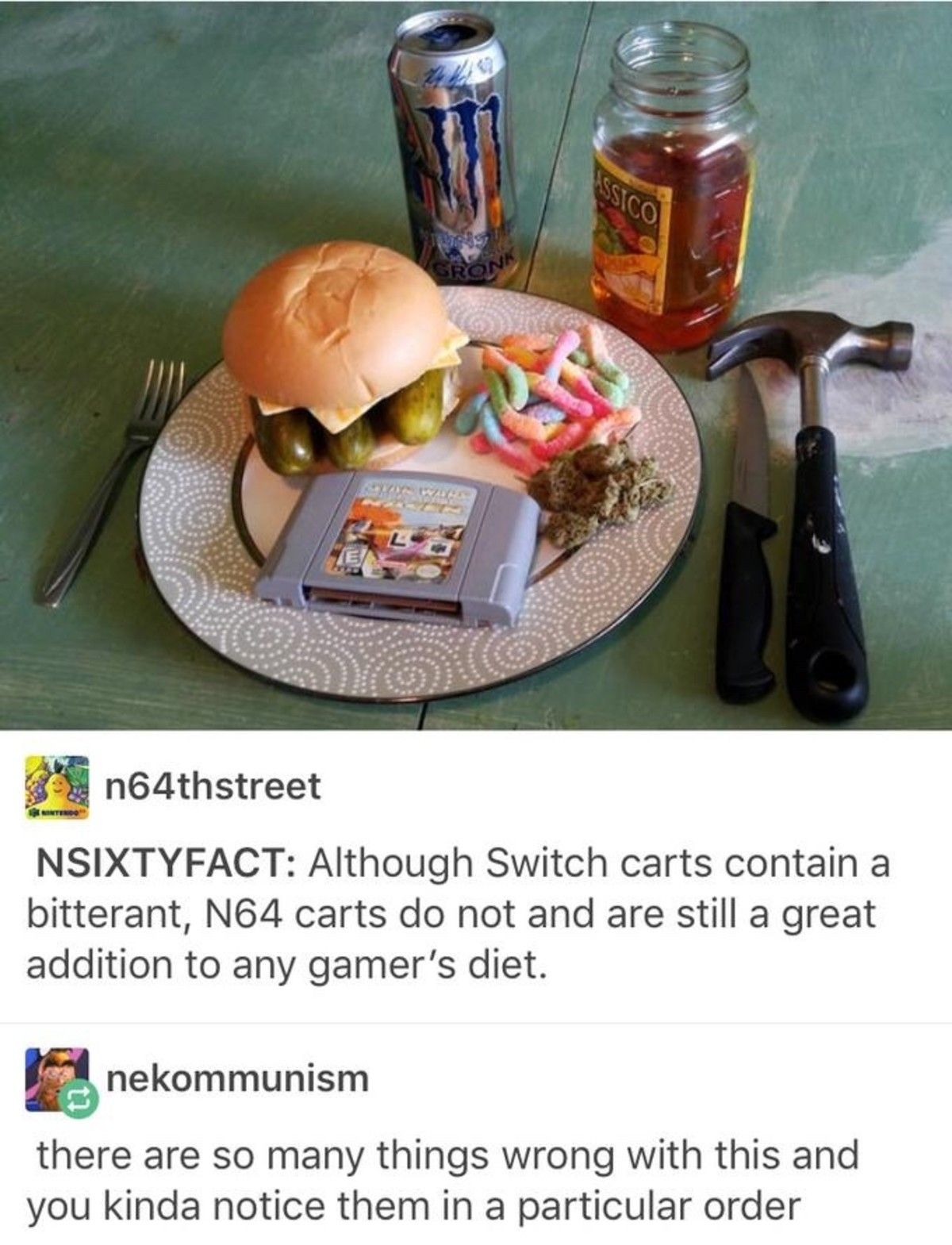 I must nourish this gamer body